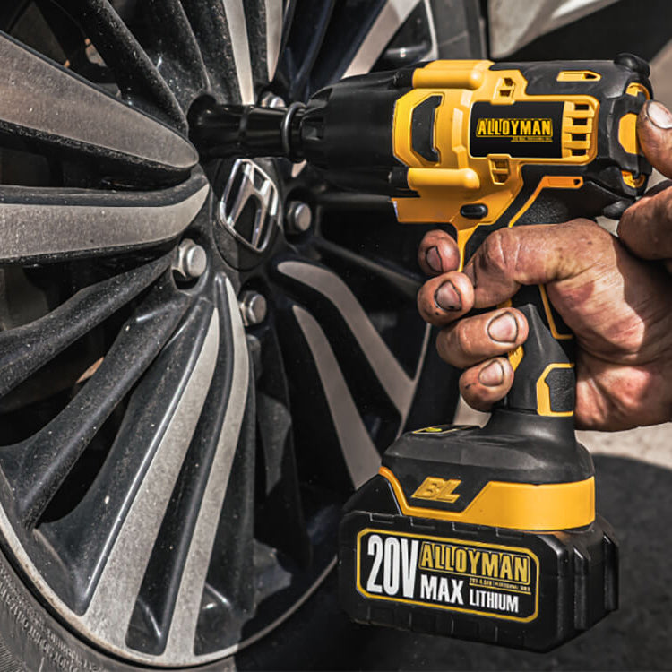 How do you use an Alloyman impact wrench on lug nuts?