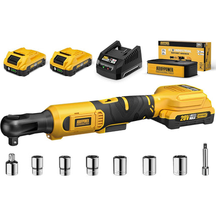 Kit de llave de carraca inalámbrica Alloyman de 3/8" 20V - 60 Libras-pie de torque (80N.m)