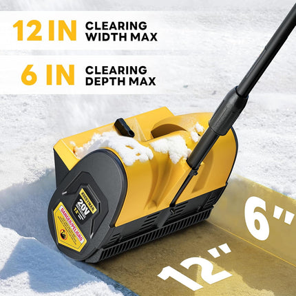 Pala de nieve inalámbrica Alloyman de 20 V y 12 pulgadas