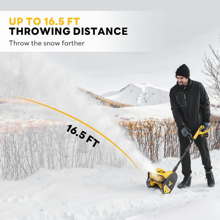 Pala de nieve inalámbrica Alloyman de 20 V y 12 pulgadas