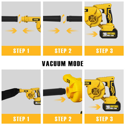 ALLOYMAN 20V Cordless 2-in-1 Leaf Blower