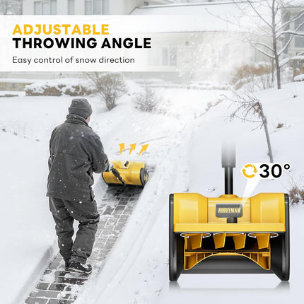 Pala de nieve inalámbrica Alloyman de 20 V y 12 pulgadas