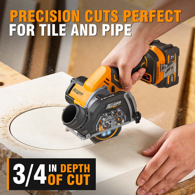 ALLOYMAN 3-Inch Brushless Cordless Cut Off Tool & Circular Saw