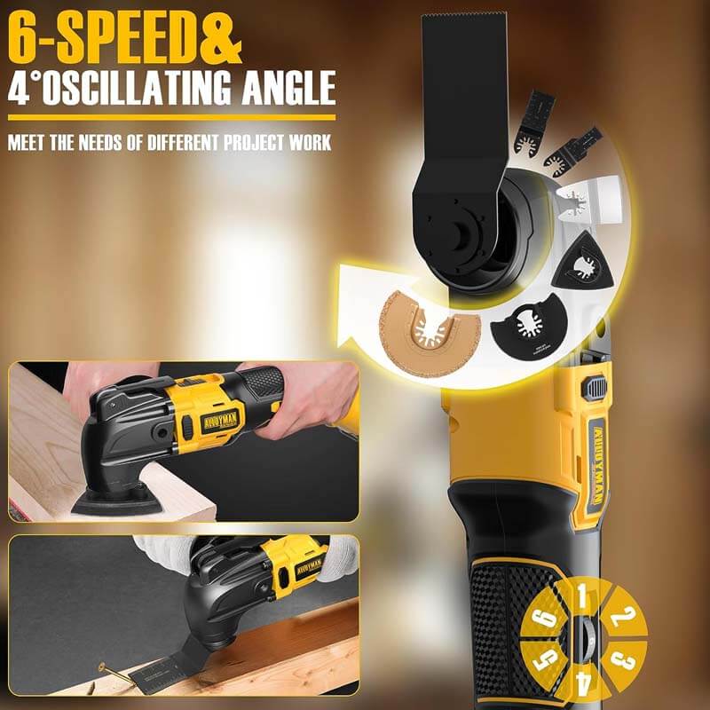 ALLOYMAN 20V Brushless Cordless Oscillating Tool