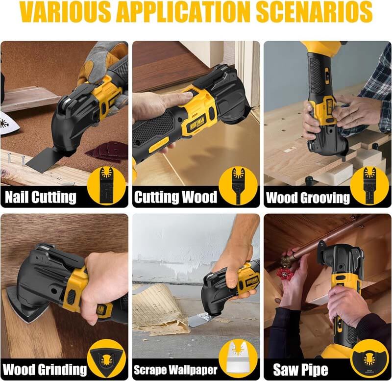 ALLOYMAN 20V Brushless Cordless Oscillating Tool