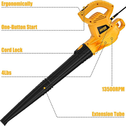 ALLOYMAN 350 CFM / 150 MPH 7AMP Electric Leaf Blower