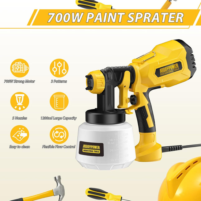 ALLOYPOWER 700W HVLP Paint Sprayer