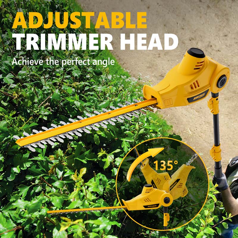 Alloyman 20V MAX Telescoping Pole Hedge Trimmer Kit