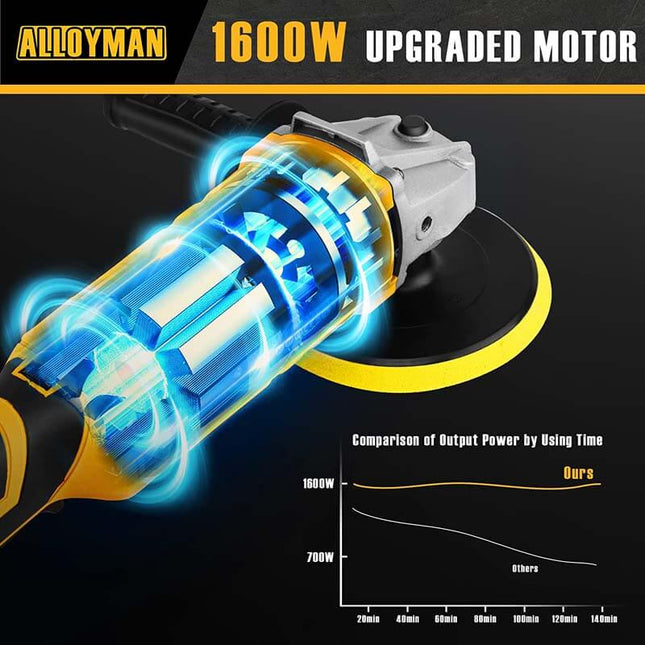 ALLOYMAN 1200W 6"/7" Variable Speed Car Polisher