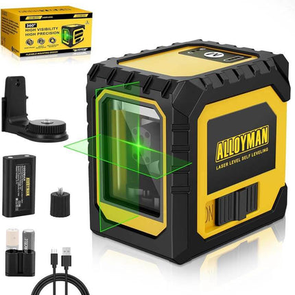 Alloyman 100ft Green Cross Line Laser Level