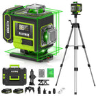 Alloyman Green 4 × 360° Laser Level with Tripod - Carrying Bag Included