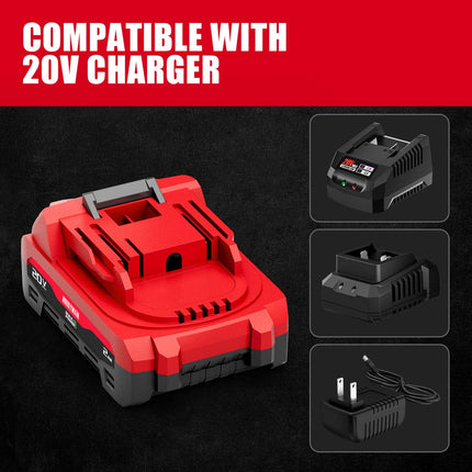 Alloyman 20V Lithium Ion Battery 2.0Ah/4.0Ah - Red