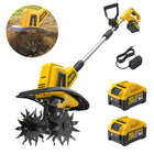 Alloyman 20V 360RPM Cordless Tiller Cultivator with 2 * 4.0Ah Batteries