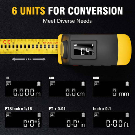 ALLOYMAN 2-in-1 16Ft Digital Tape Measure