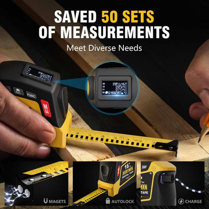 ALLOYMAN 2-in-1 16Ft Digital Tape Measure