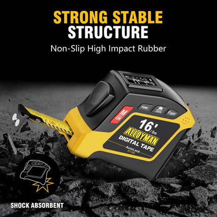 ALLOYMAN 2-in-1 16Ft Digital Tape Measure