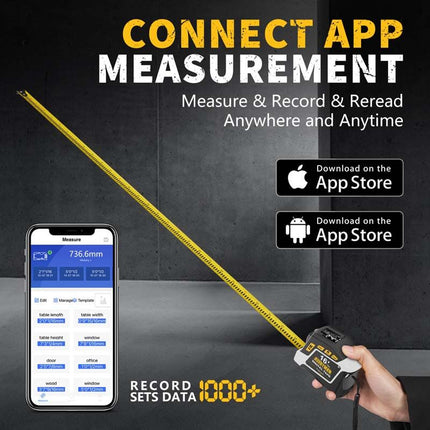 Alloyman 2-in-1 16Ft Digital Tape Measure - App Sync