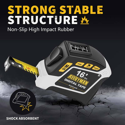 Alloyman 2-in-1 16Ft Digital Tape Measure - App Sync