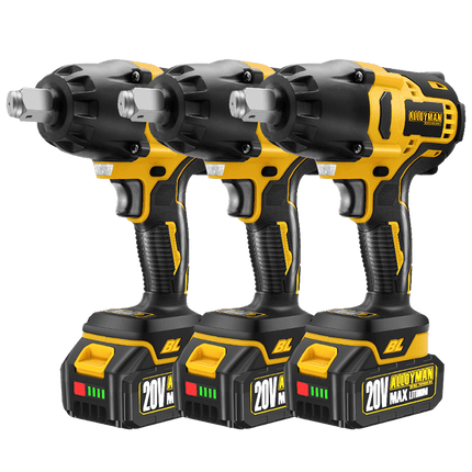 Alloyman Impact Wrench - With 6 Sockets, 3 Extension Bars, 4.0 Li-ion Battery and 1 Hour Fast Charger