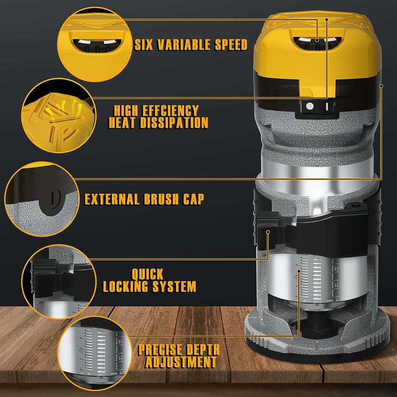 BEI & HONG 8.5-Amp Palm Router Tool