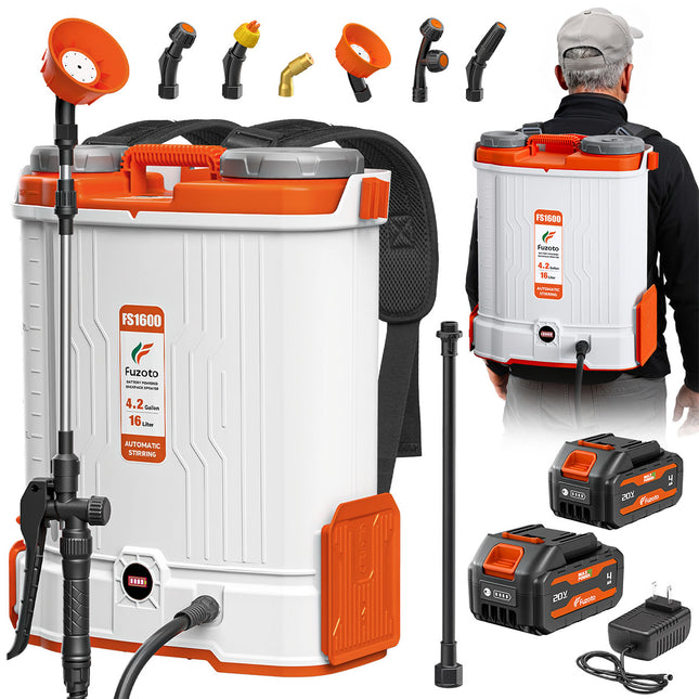 Battery Powered Backpack Sprayer 5.3 Gal | 45-90 PSI