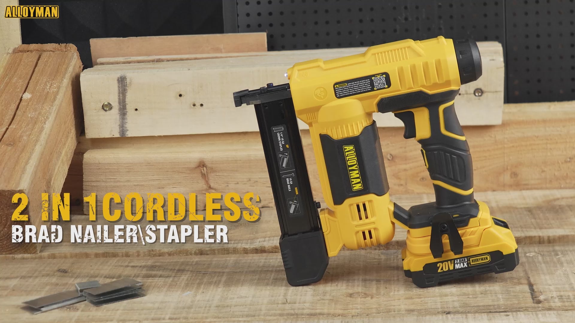 ALLOYPOWER 18-Gauge 2-in-1 Cordless Brad Nailer & Stapler Kit
