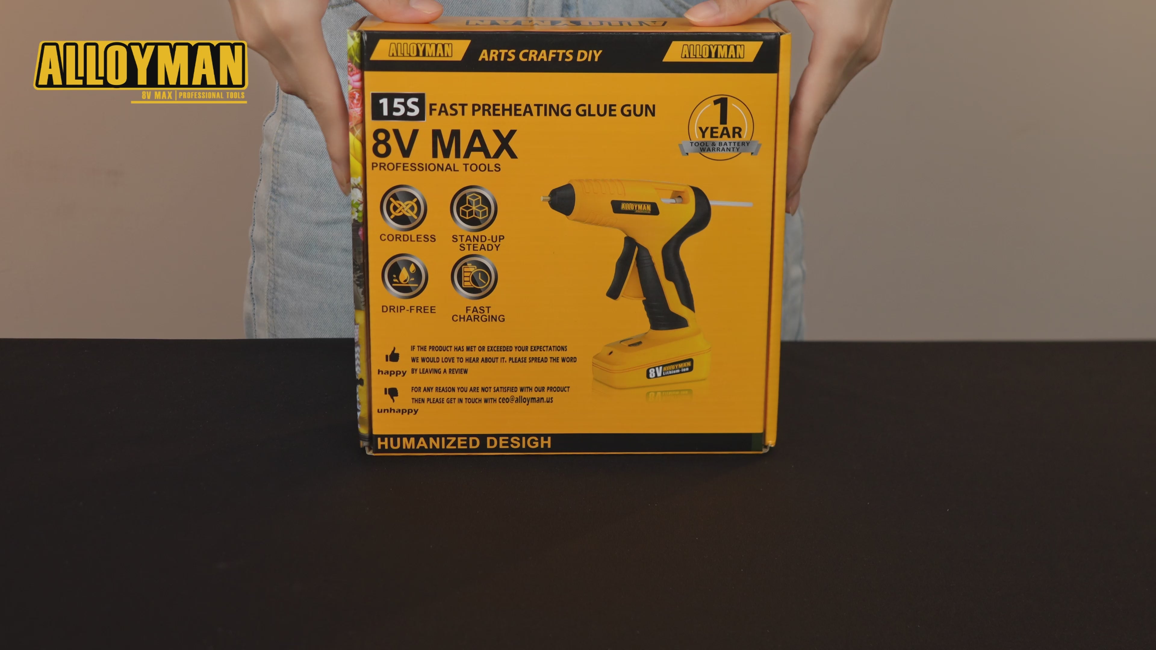Alloyman Cordless Hot Glue Gun Kit