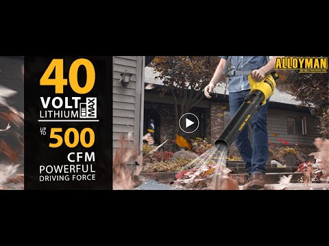 Alloyman 40V 500CFM Cordless Leaf Blower
