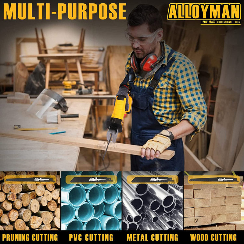Alloyman Cordless Reciprocating Saw (3000 SPM)